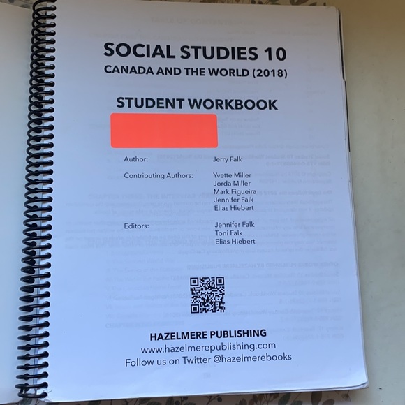 Social Studies 10 student workbook by J.A. Falk - Picture 6 of 6